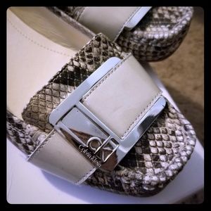 CK Snake skin flats